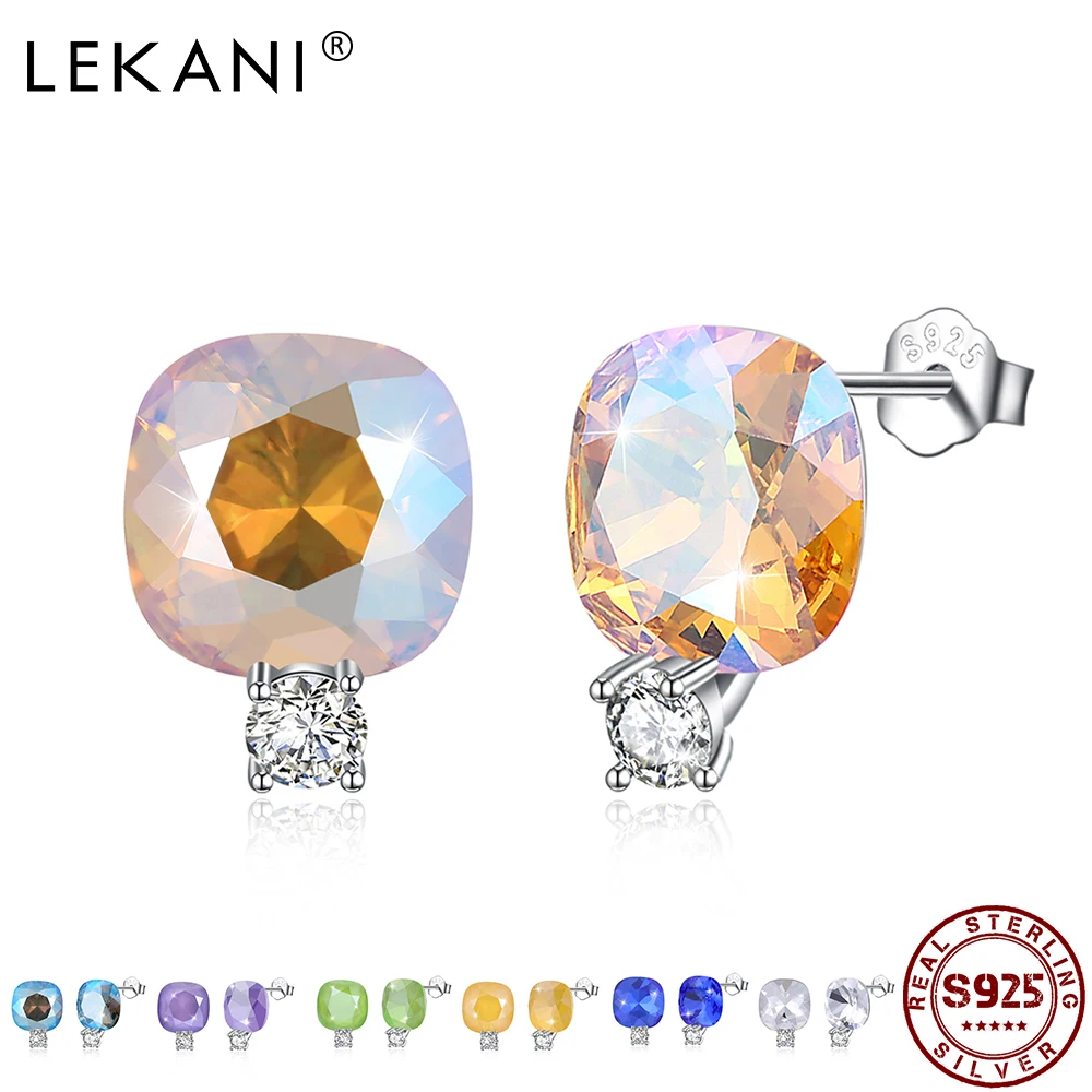 

Серьги-гвоздики женские из серебра 925 пробы, с блестящими кристаллами