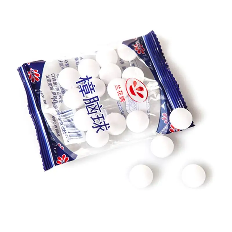 

20pcs/bag Pure Natural Camphor Balls Wardrobe Shoe Odor Removal Insect-resistant Moth-proof Home Mildew Proof Moth Balls TSLM1