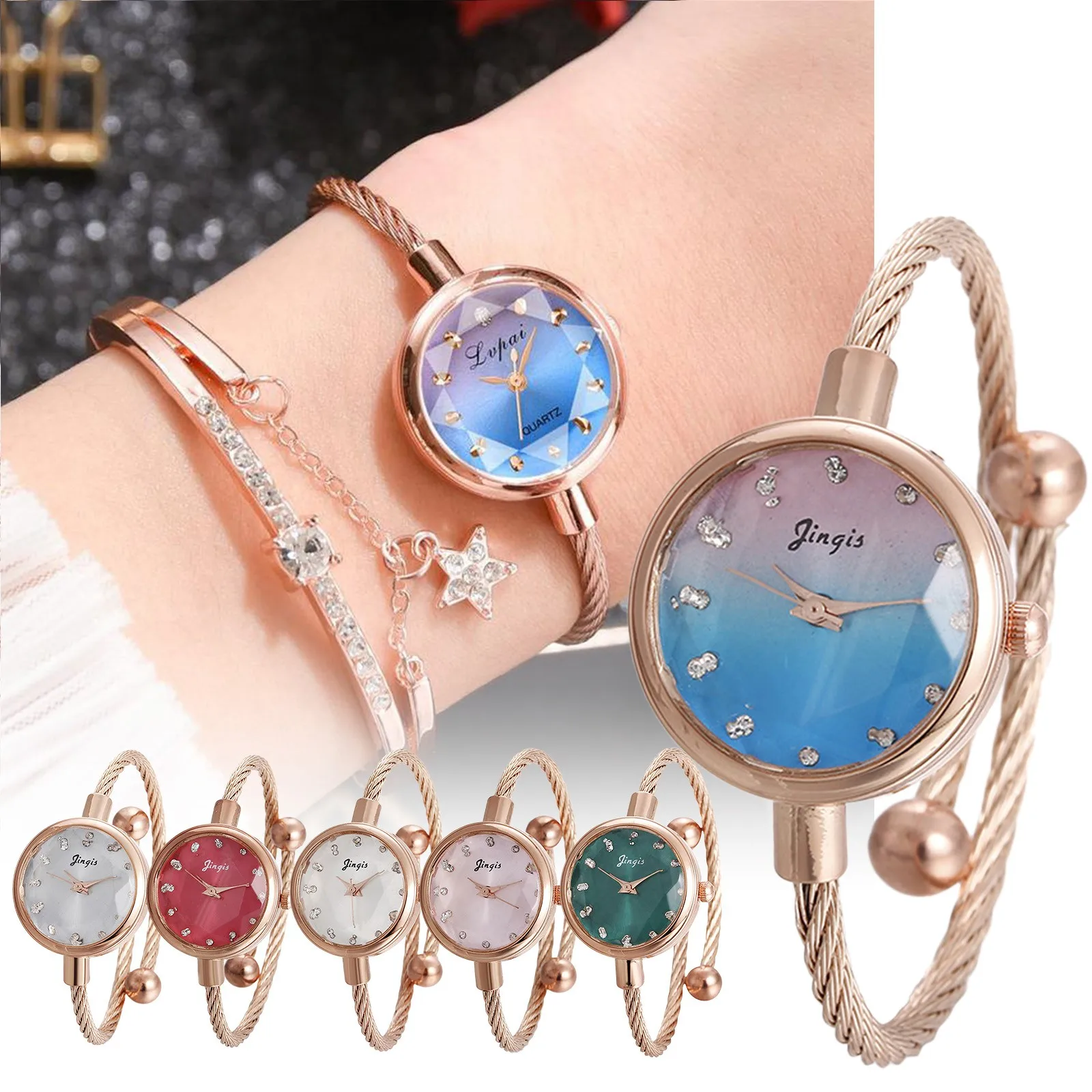 

Hot Ladies Exquisite Luxury Watches Female Simple Fashion Bracelet Watch Women's Bracelet Quartz Wristwatches Relojes Para Mujer