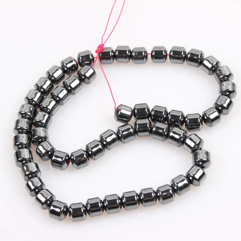 Натуральный камень гематит цилиндрические бусины 4 10 мм черные для ювелирных
