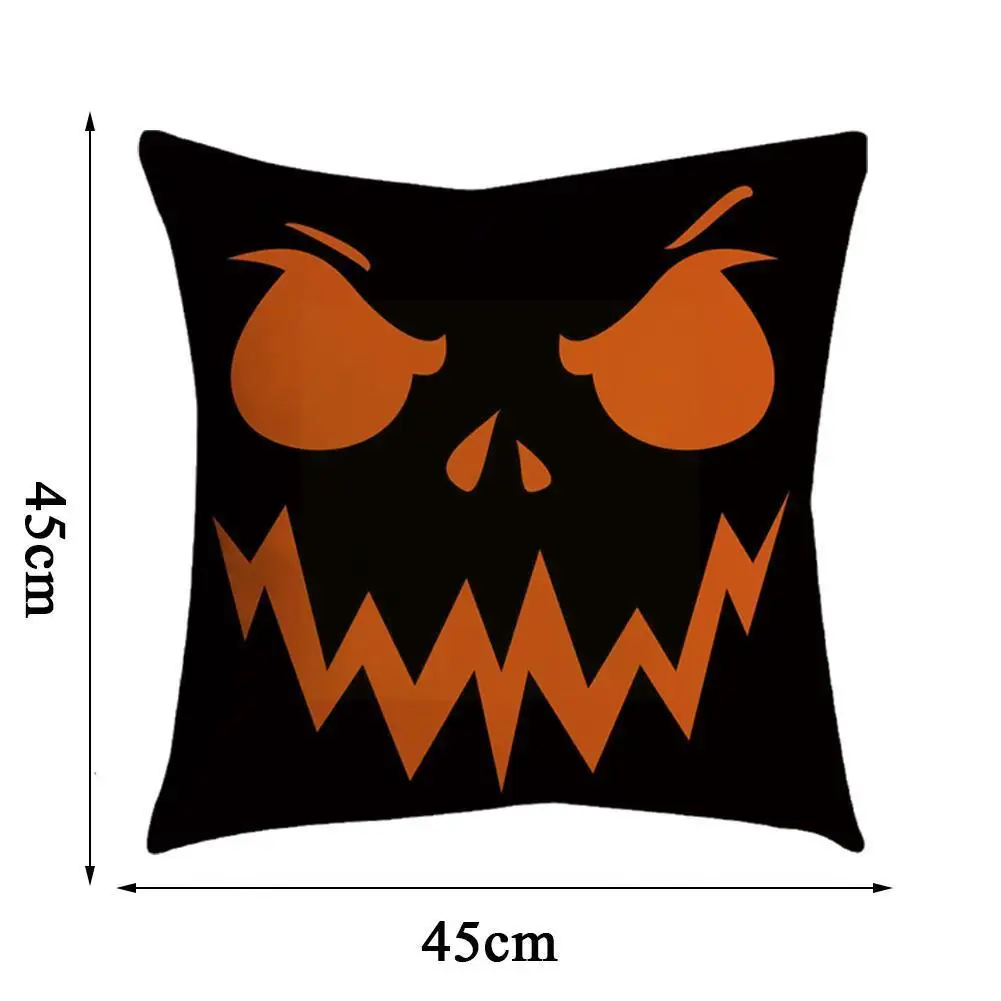 

Decorative Throw Pillow Cover Case Halloween Cartoon Cushion Cover Party Cushion For Sofa Expression Pumpkin Decoration Cov X6Q0