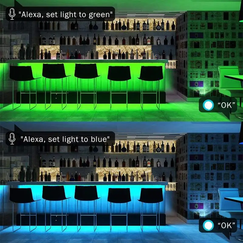 Светодиодный Wi-Fi пульт для Управление Работает с Alexa/Google Home голосовое 5050/3528 RGB