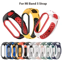 silicone band for xiaomi mi band 6 5 strap breathable sport wristband bracelet for mi band 6 5 strap screen protector accessory