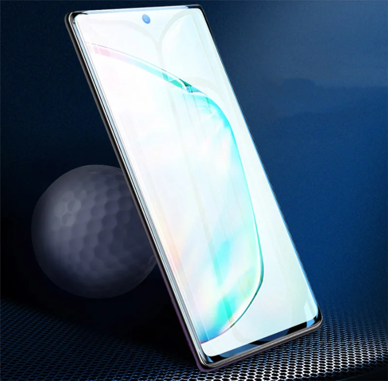 10 компл./лот UV защитная пленка из закаленного стекла для Samsung Galaxy S8 S9 S10 S20 S21 Plus Note 20