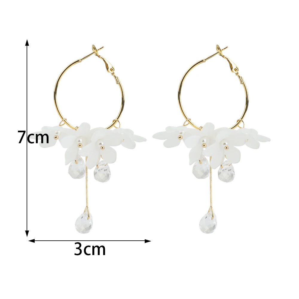 Модные Акриловые серьги подвески в форме капли воды для женщин и девушек длинные