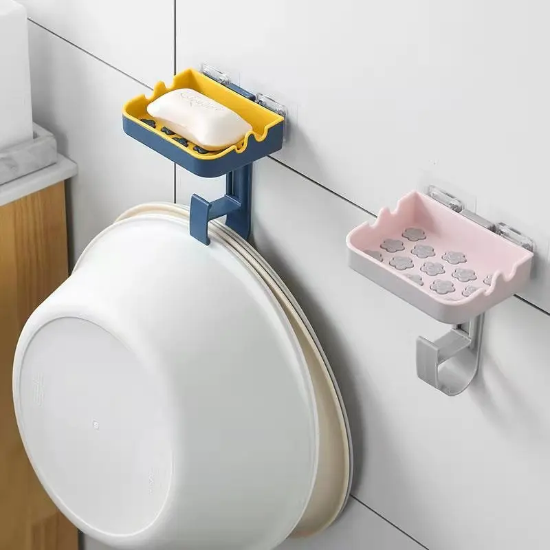 

Настенная мыльница, держатель для мыла на присоске, пластиковая сливная стойка для губки, простой поднос для мыльницы для ванной, туалета