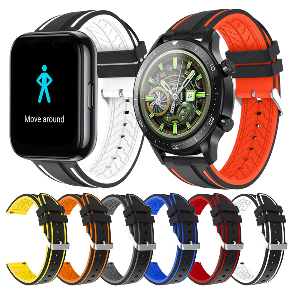 

Quick release Silicone Band For Realme watch S 2 Pro Smartwatch Strap Rubber Wristbands Replacement Accessories Watchband