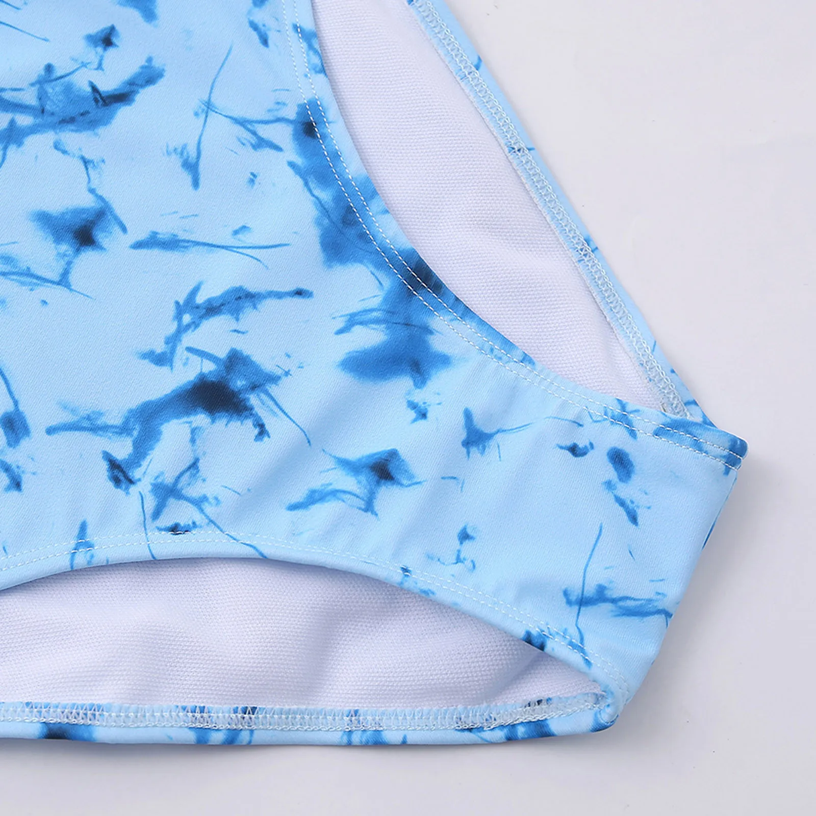 

Women Bandage Bikini Tie-dye Print Swimming Suit Push-up Padded Bra High Waist Sexy Swimwear 2 Pieces Swimsuit Swimwear Biquini