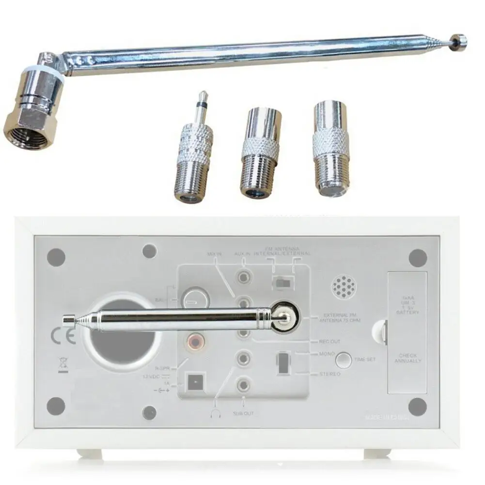 Фото Rod Antenna 3.5mm Adapter FM Radio Replacement Plug AV Screw Male Receiver F Amplifier Telescopic Connector Stereo V3J2 Электроника Rod Antenna 3.5mm Adapter FM Radio Replacement Plug AV Screw Male Receiver F Amplifier Telescopic Connector Stereo V3J2 Электроника