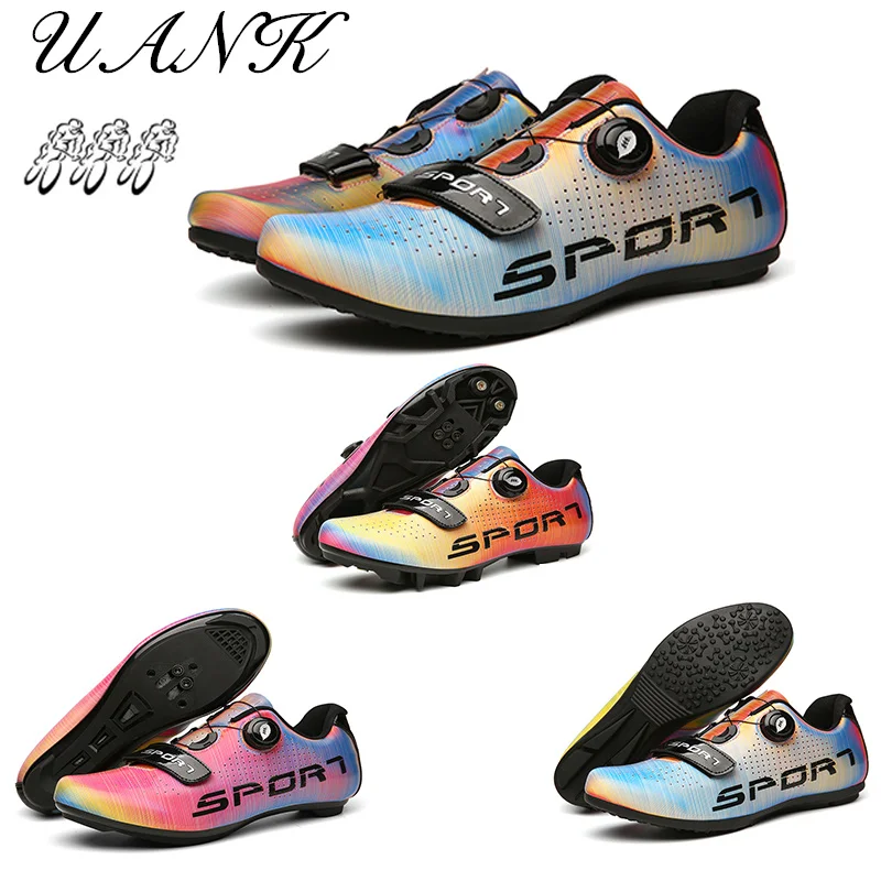 

UANK Cycling Shoes Unisex SPD Road Bike Sneakers Mtb Professional Outdoor Sports Self-Locking Ultralight Cycling Shoes