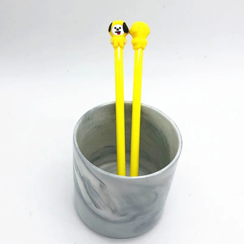 

Korean Kpop Bangtan Boys Cute Rabbit Dog Ballpoint Pen Ballpen For Office School Student Writing Supplies Stationery Fans Gift