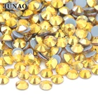 JUNAO SS 6 8 10 16 20 30 Топаз AB Горячая фиксация Кристаллы Стразы плоская задняя стеклянные камни Горячая фиксация утюгом на одежде ремесла