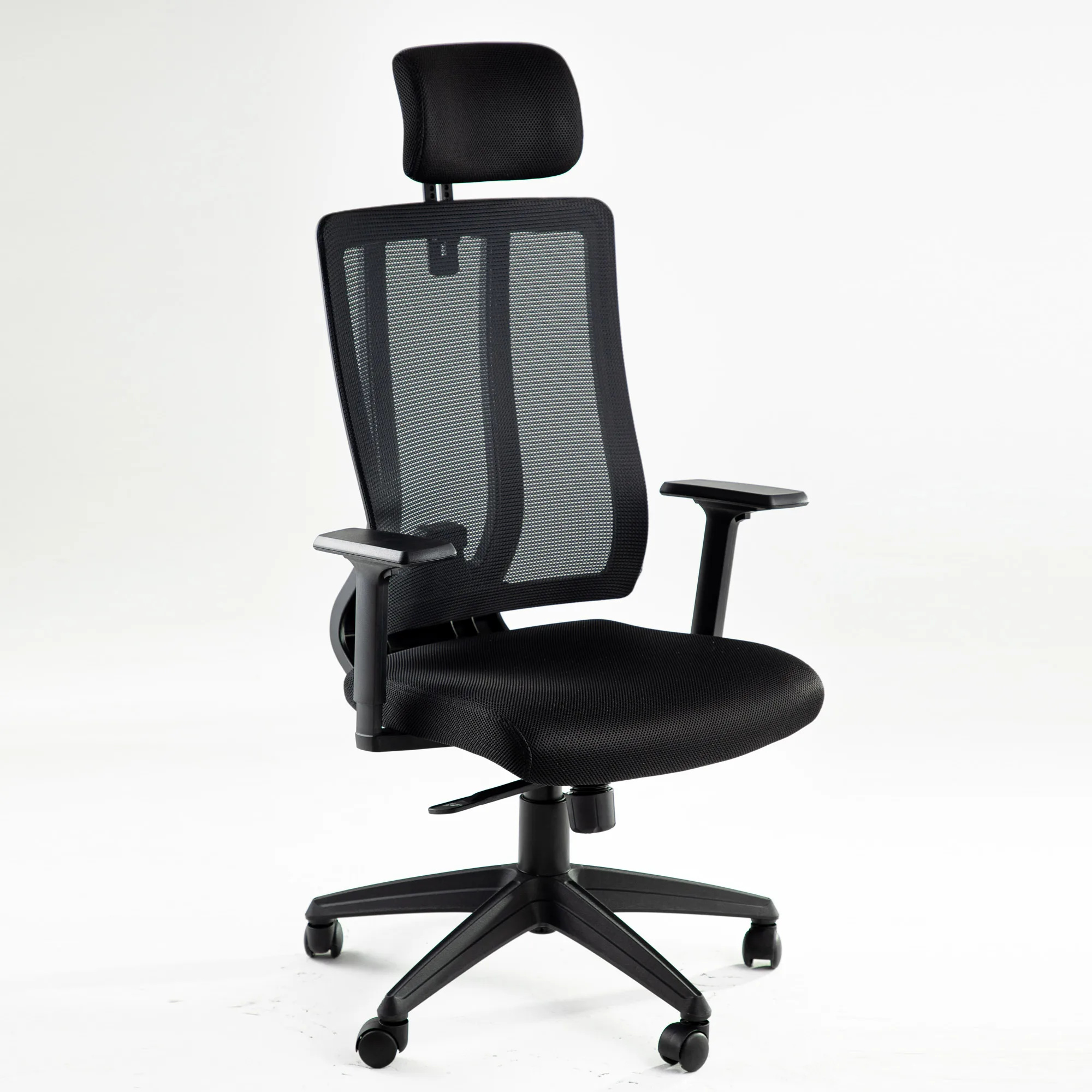 

Office Ergonomic Task Chair High-Back Lumbar Mesh Support Computer Chair Multifunction Executive Swivel with Head&Arm Rest Black