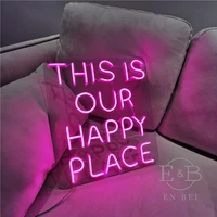 led neon custom flex lighting wall for home house room party indoor decor customize this is our happy place sign