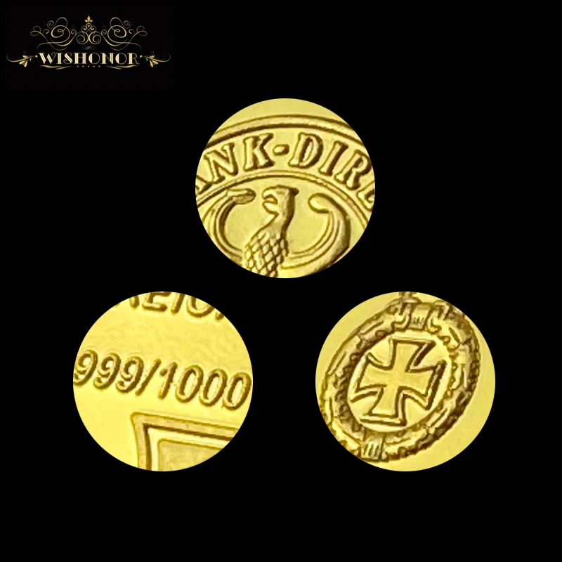 Деловой Подарок на 999 натуральное золото немецкий Железный слиток пруток Оз Орел