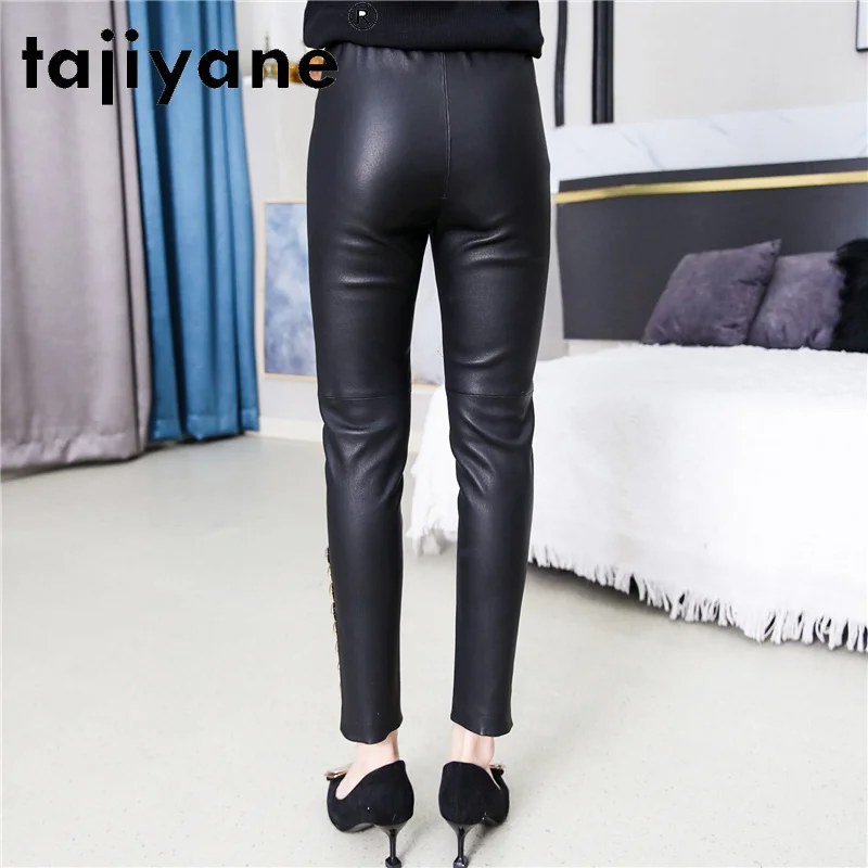 Брюки карандаш женские из натуральной овечьей кожи TN2445|Брюки| |