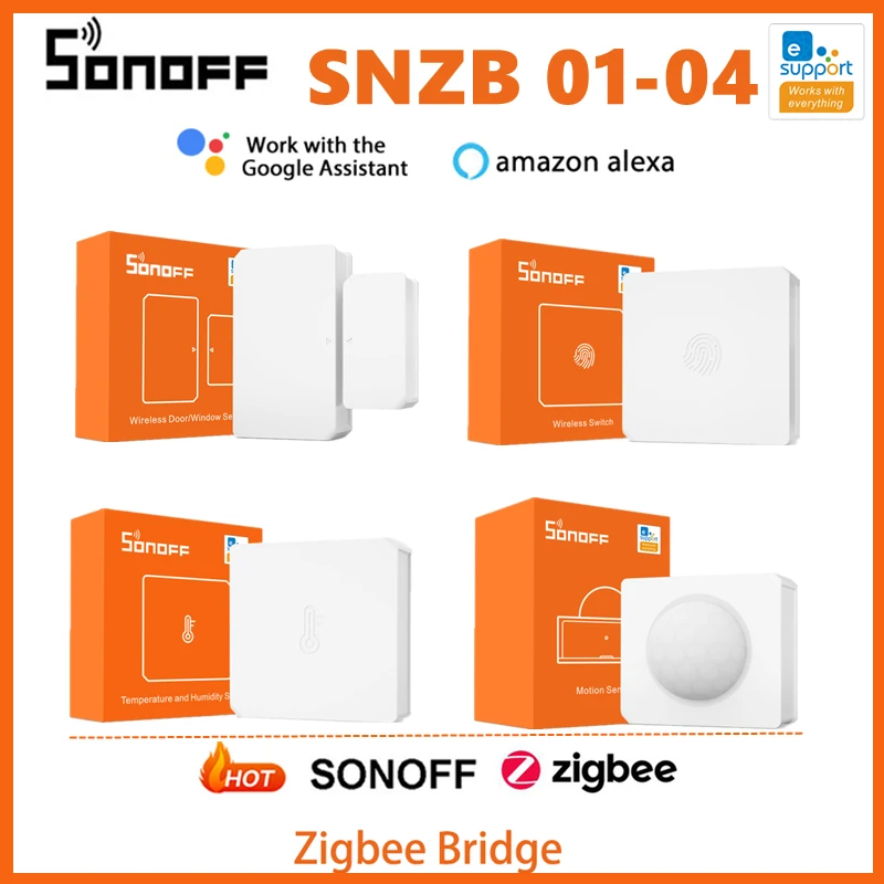 Умный кнопочный переключатель SONOFF SNZB Zigbee датчик движения детектор дверей через