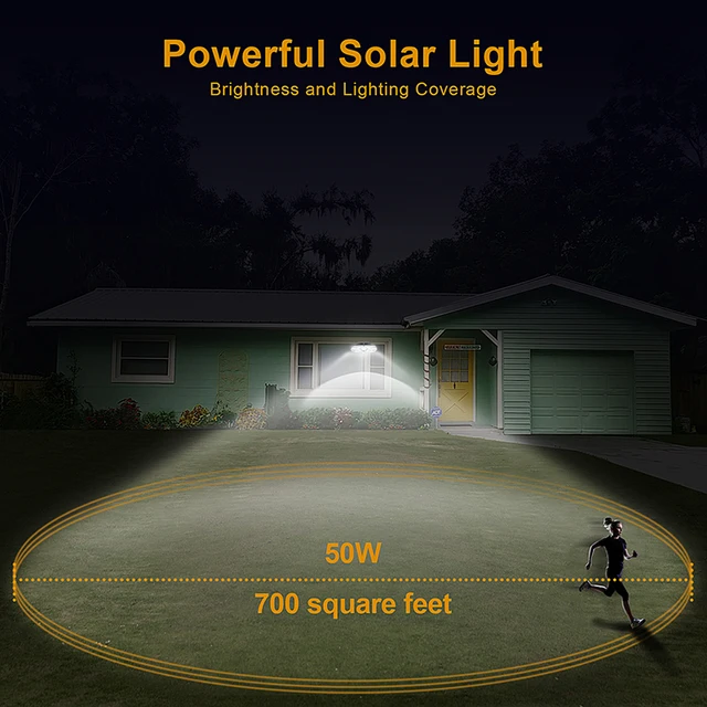 6 sides 104LED 3 modes glow PIR motion sensor solar wall light Yard Path Home garden solar energy Induction street lamp 5