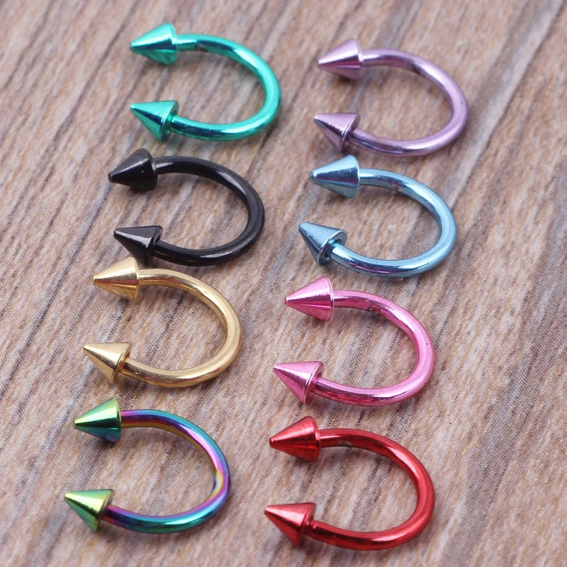 Кольцо в форме подковы для пирсинга носа с клипсой ювелирное изделие мужчин и