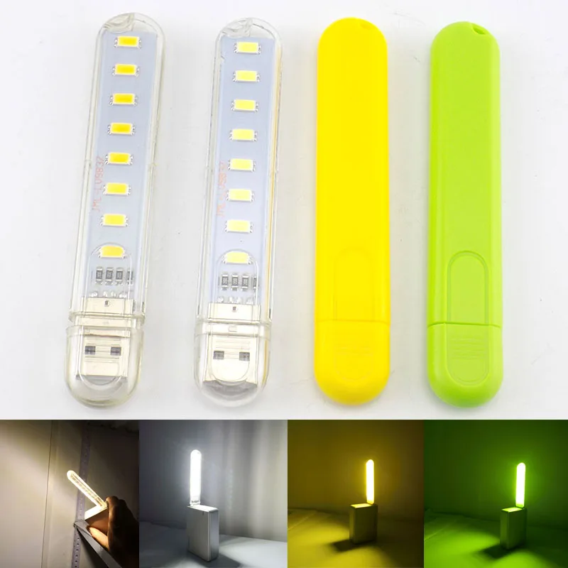 

Высокая мощность 4 вида цветов 8 светодиодный USB для чтения книг, ночное powerbank теплый белый светильник power bank светильник ing для компьютера, ноу...