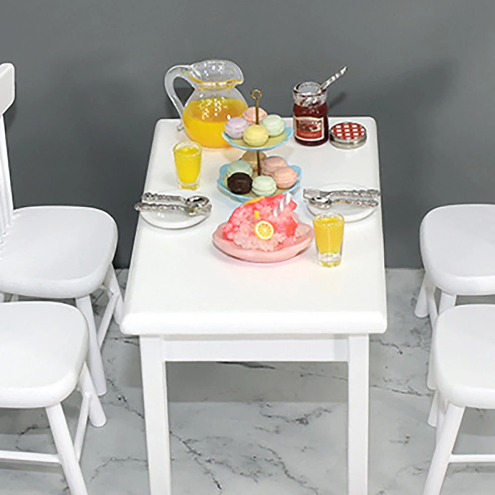 Casa de mu&ntilde;ecas en miniatura, juego de reposter&iacute;a, postre y bebidas, simulaci&oacute;n de comida, modelo de juguete, Mini decoraci&oacute;n, accesorios para casa de mu&ntilde;ecas, 1/12-2