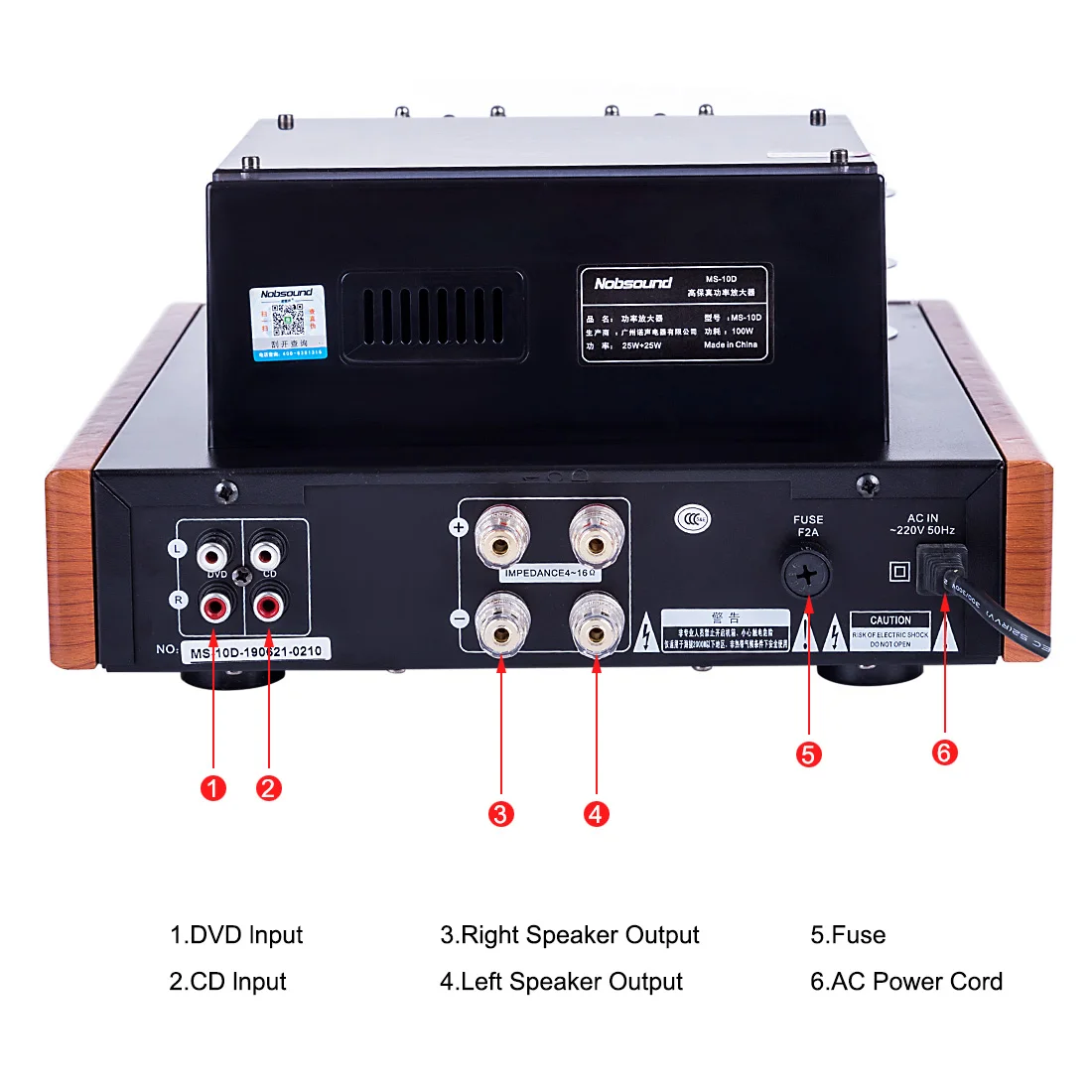 Nobsound MS-10Dhifi стерео трубчатый усилитель со встроенным гибридным клапаном мощности