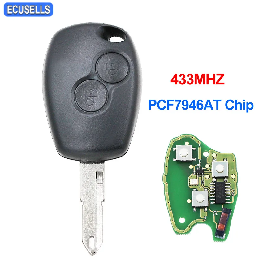 2 кнопки полный пульт дистанционного управления умный Автомобильный ключ 433 МГц