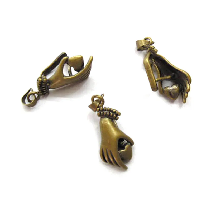 Винтажный зажим для подвески в форме сердца с защелкой коннектор Ювелирная