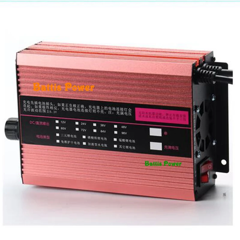 Литиевая батарея зарядное устройство 10 S 21 42V 54 6 v 58 8 67 2 84v 88 V большая мощность 2A 12A