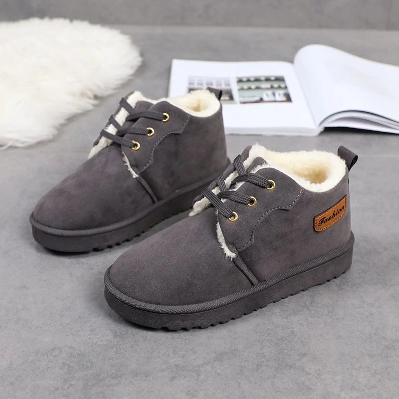 

Winter Snow Boots for Women's 2021 New Classic Comfortable Female Short Boots Thick Plush Warm Suede Leather Ladies Ankle Boots