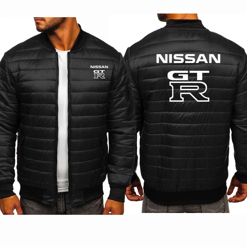 

Winter fleece Thicken Warm coats Hoodies Men GTR Car Logo Print high quality cotton new Fashion Solid color Men's pullover Zip