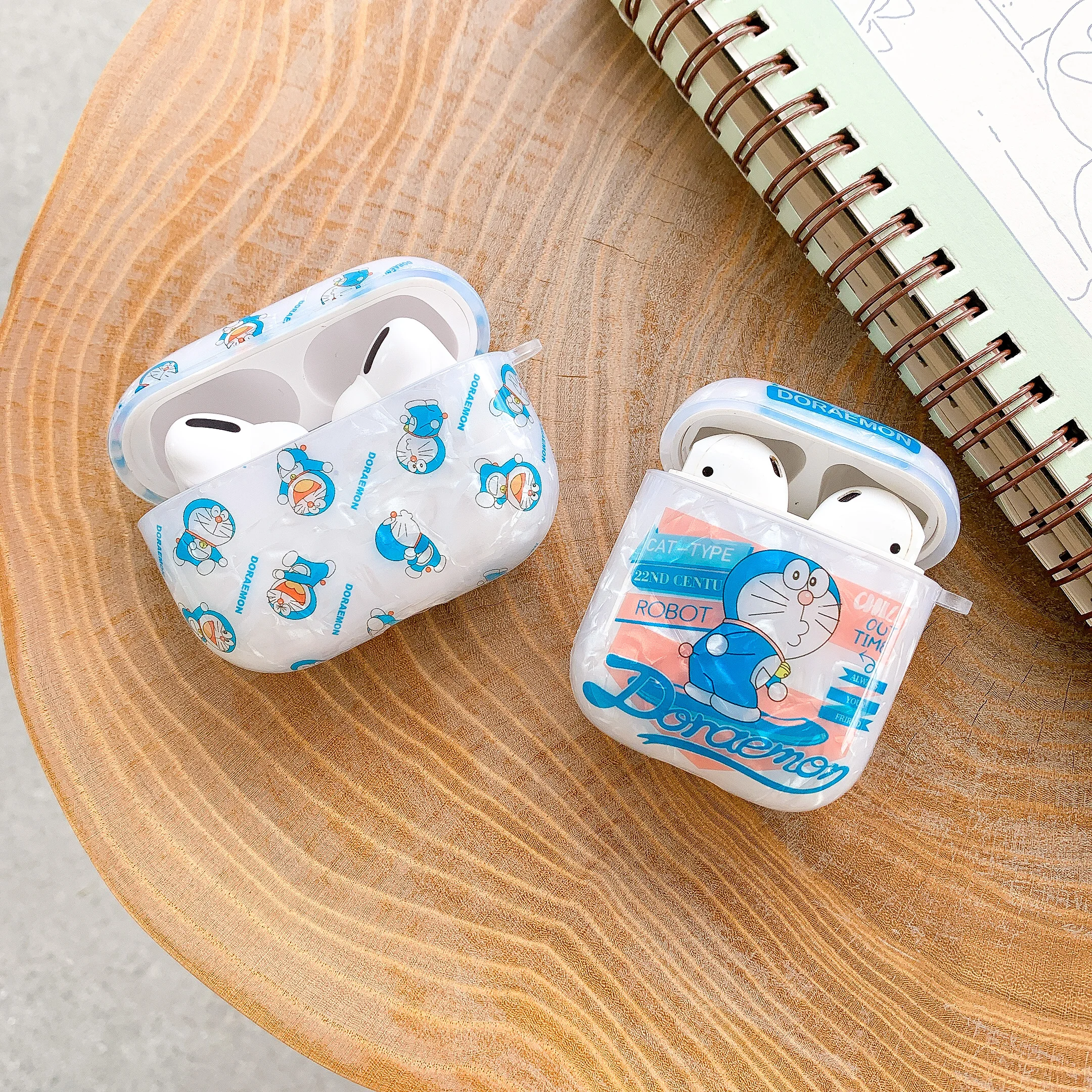 

Multi-style Doraemon Custom Wholesale Bluetooth Earphone Protective Cover for Airpods 1 2 Por, More Model Consultation