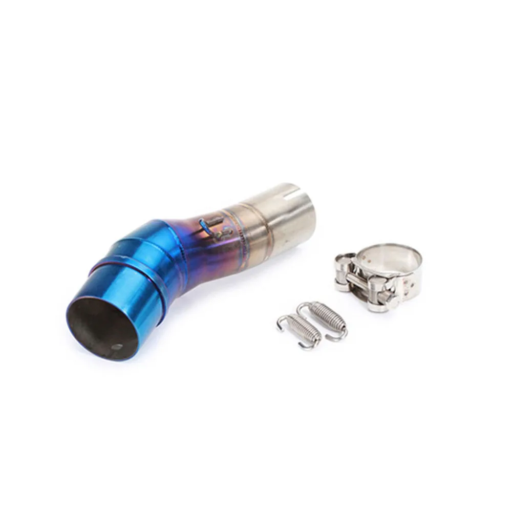 TKOSM Motorcycle Exhaust Middle Pipe Stainless Steel Muffler Link Section Adapter for Kawasaki Ninja 350 |
