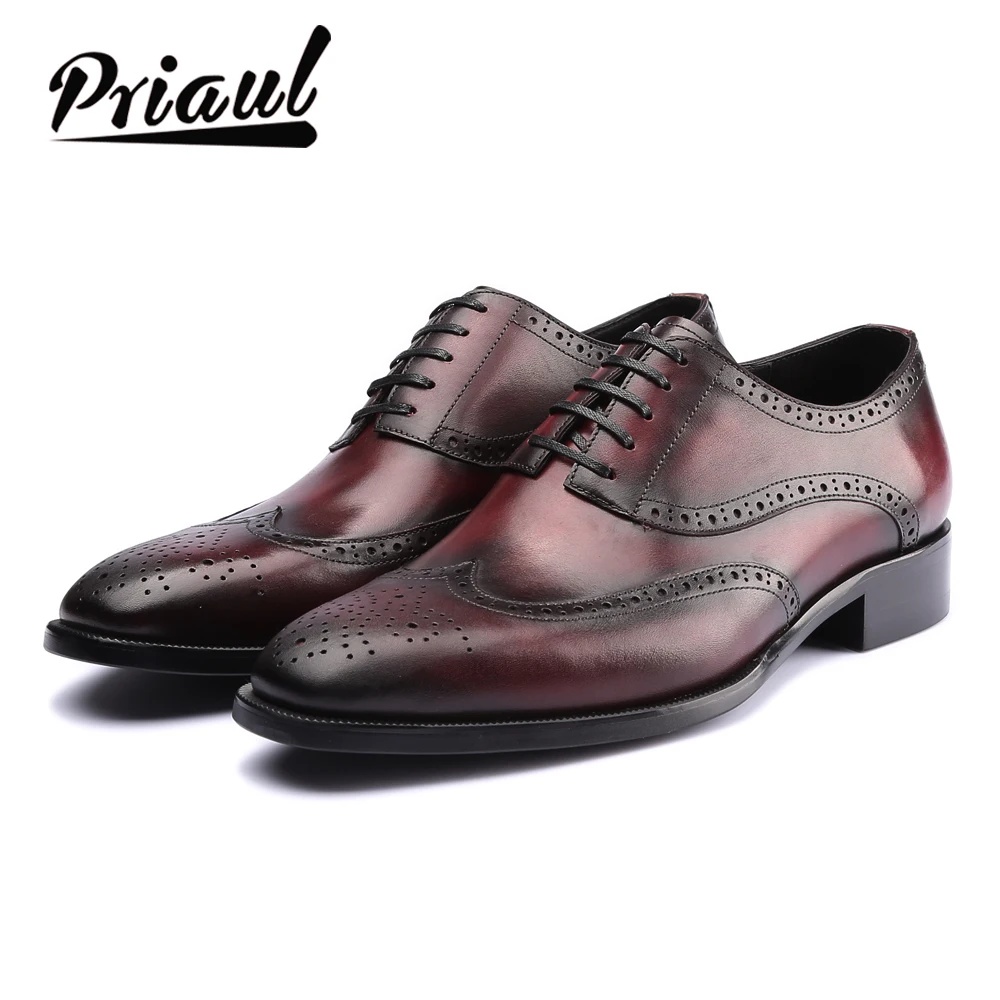 Мужские кожаные туфли оксфорды из натуральной кожи роскошные брендовые деловые