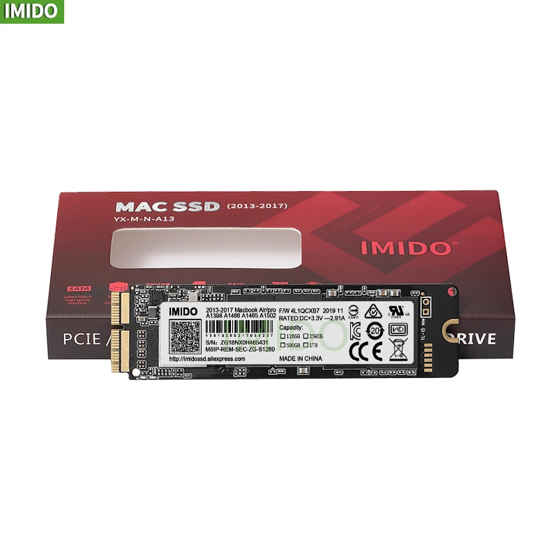 Новый твердотельный накопитель (SSD жесткий диск для ноутбука Macbook Air A1465 A1466 PRO A1502