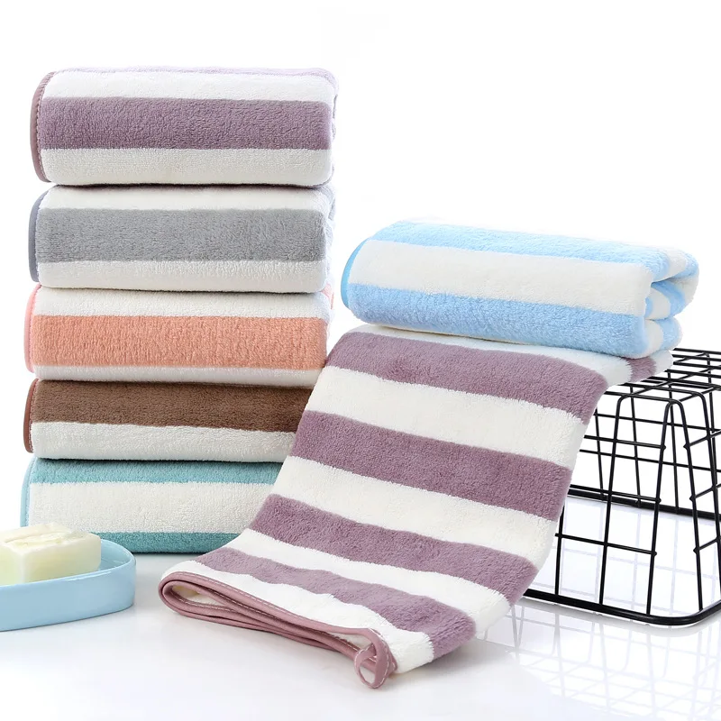 

Warp knitted coral fleece towel absorbs water for adult washcloth