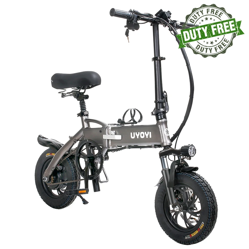 

UYOYI D-033 12-дюймовая рама из алюминиевого сплава, взрослый Электрический велосипед 350 Вт 48 в 8 Ач, складной электровелосипед, дорожный электромо...