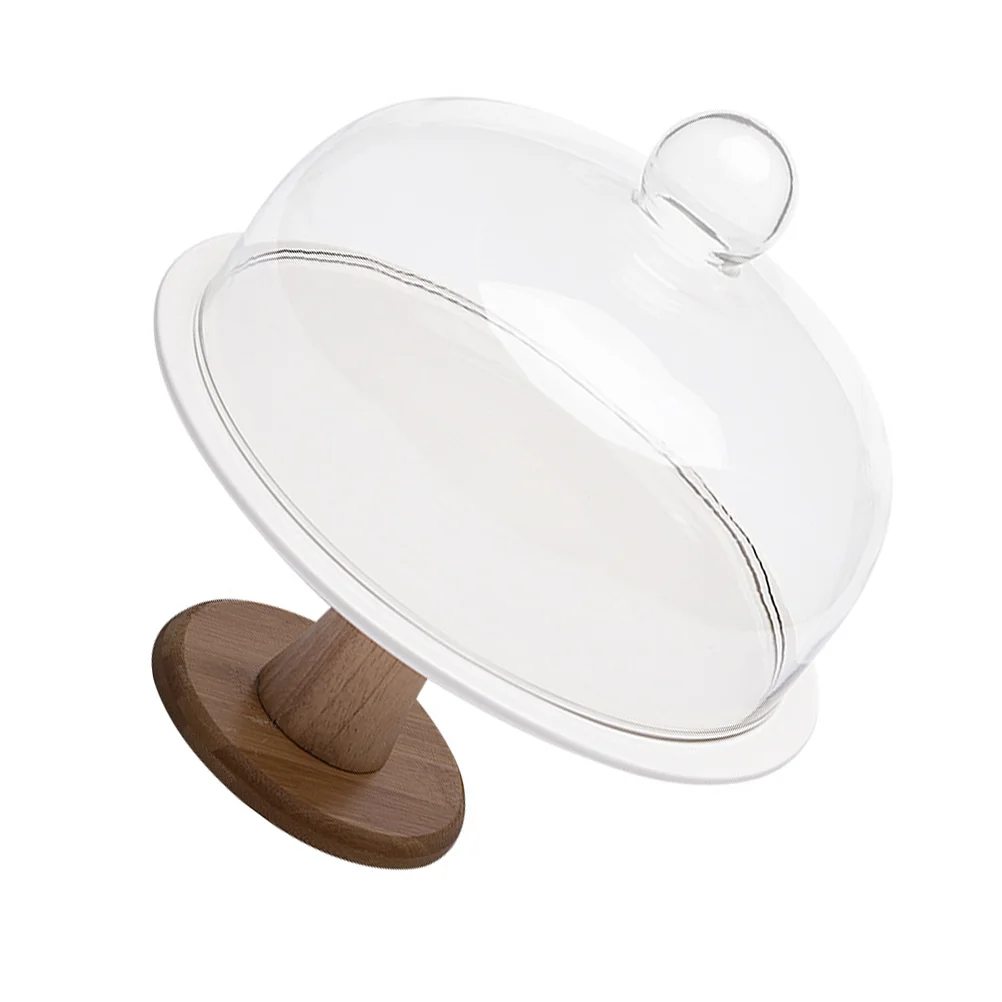 

1 Set Dust-proof Cake Bread Glass Cover Food Cover Practical Snack Dessert Tray