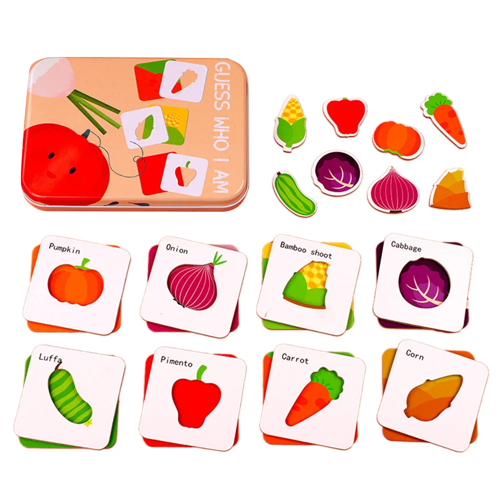 

Cartoon Animal Fruit Dinosaur Puzzle English Pairing Card Development Kids Toy