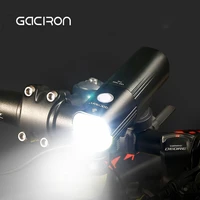 gaciron 1260 lumens bike light usb rechargeable bicycle headlight 4500mah power bank waterproof cycling front led flashlight