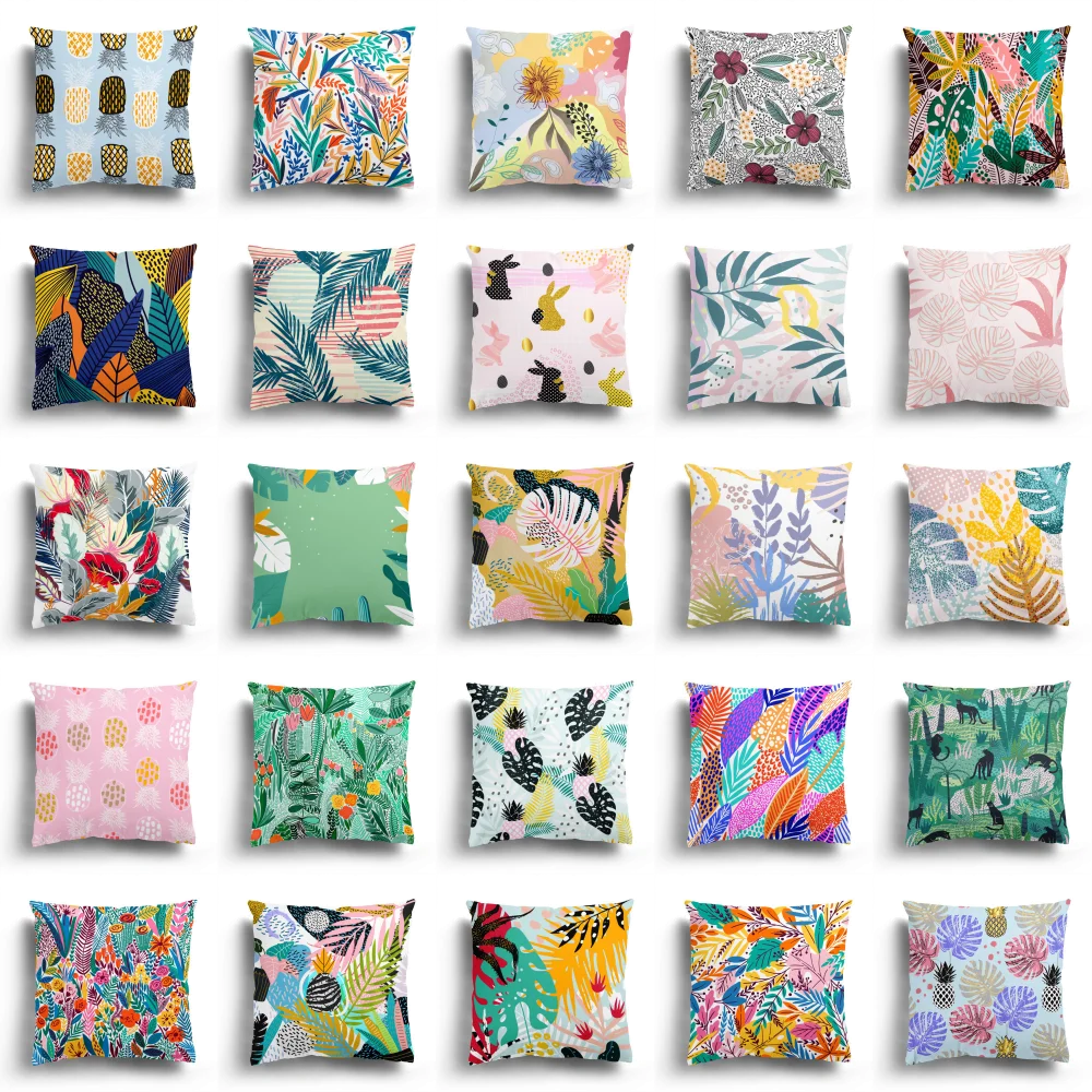 

40/45/50/60cm multi-size pillowcase Creative leaves series pillowcase Car living room sofa home theme decorative pillowcase