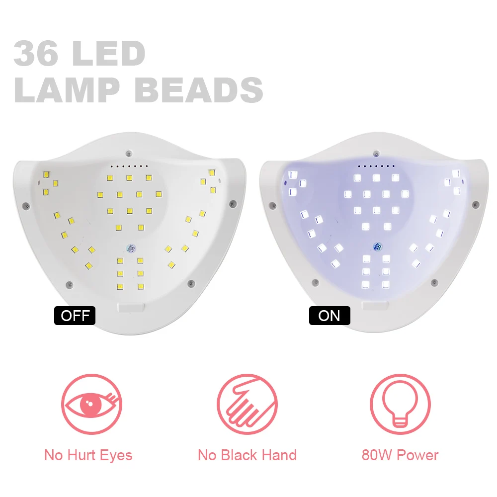 Лампа SUN X5 Plus УФ/LED для сушки ногтей сушилка с ЖК-дисплеем гель-лака светильник 36