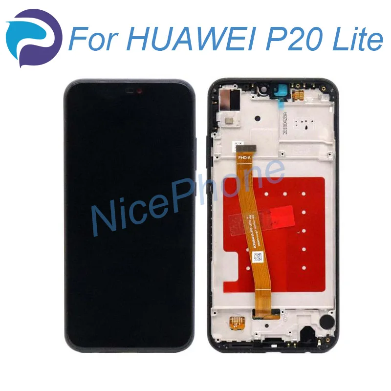 Для Huawei P20 lite экран + цифровой преобразователь сенсорного экрана в сборе запасные