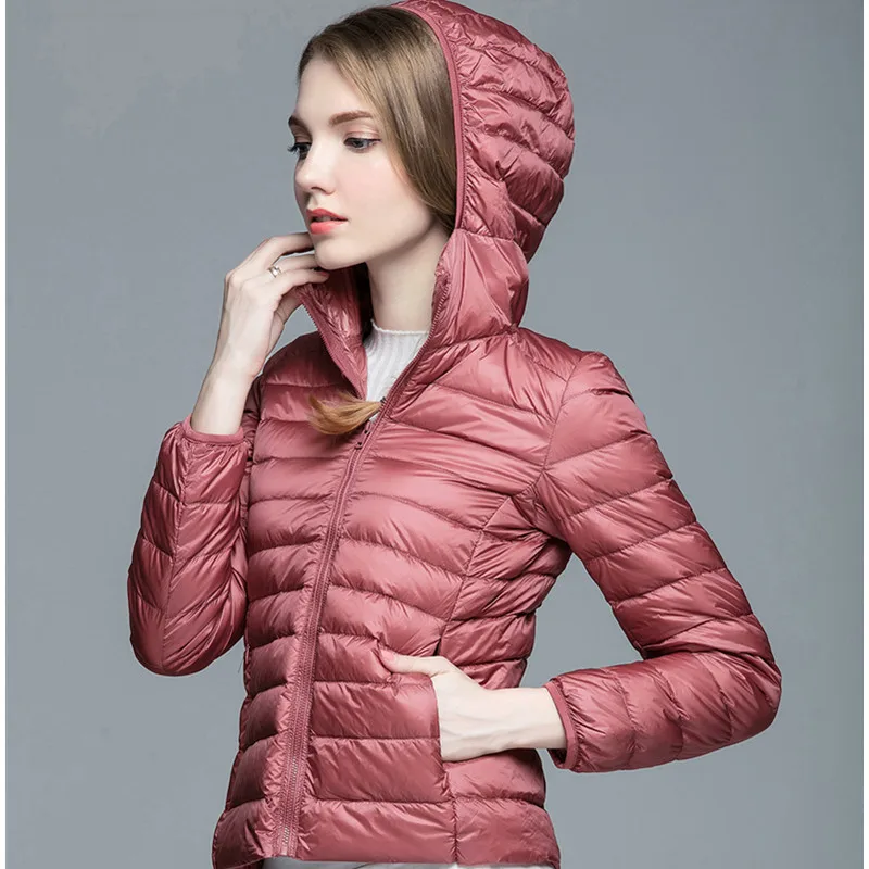 

Women Winter Coat 2019 New Ultra Light White Duck Down Jacket Slim Women Winter Puffer Jacket Portable Windproof Down Coat