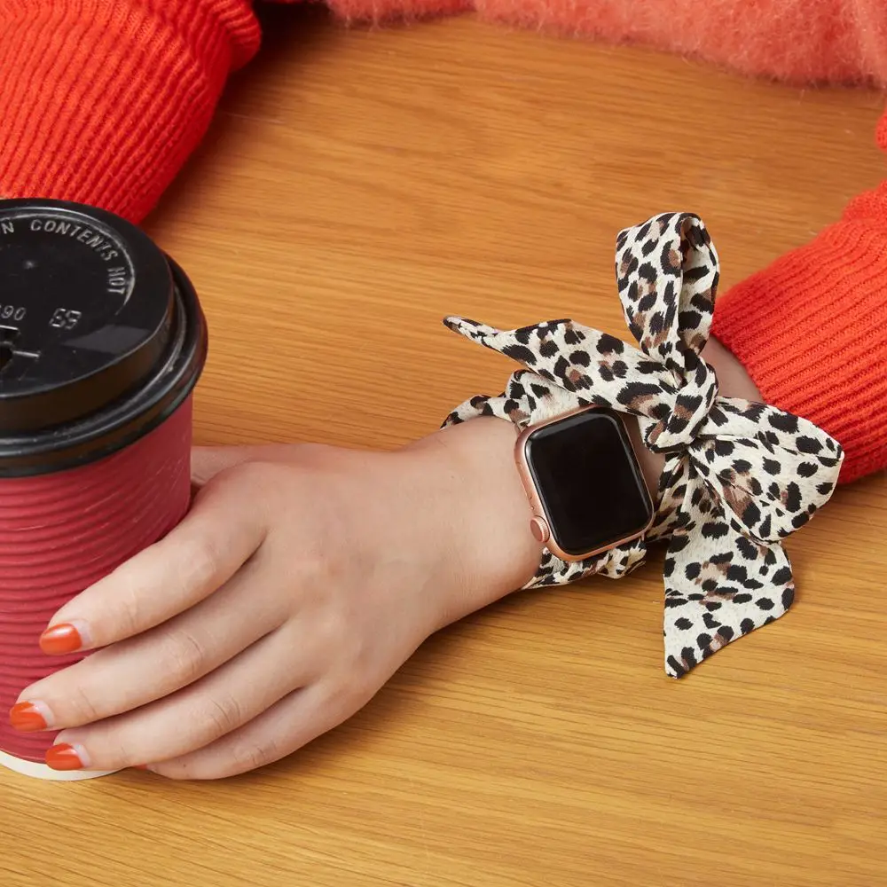 Wearlizer женский шарф ремешок для Apple Watch SE мягкий отдыха сменный Series 6 5 4 3 2 1|Ремешки
