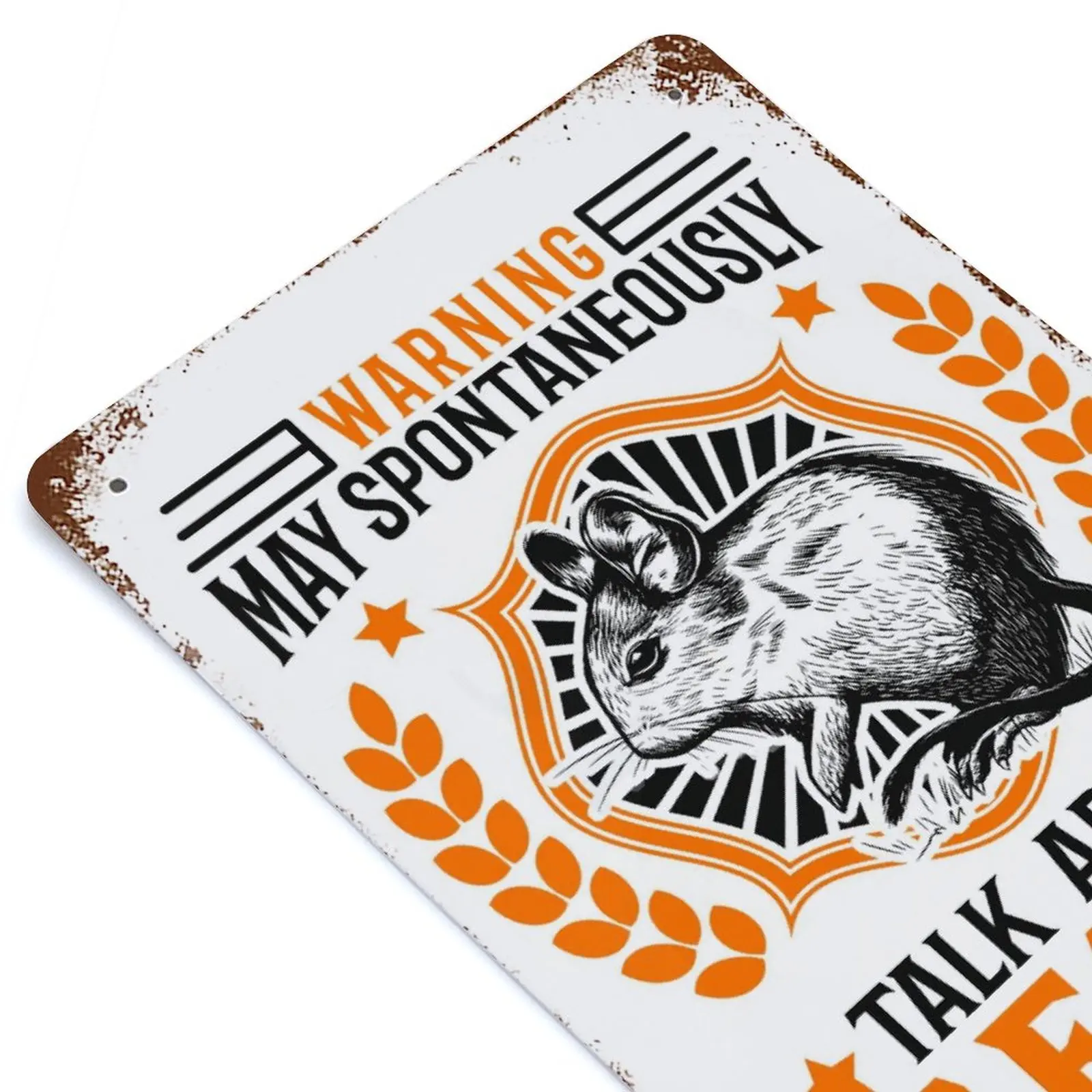 

Warning May Spontaneously #2 Printed Retro Metal Poster Home Wall Decoration Tin Sign Plaque