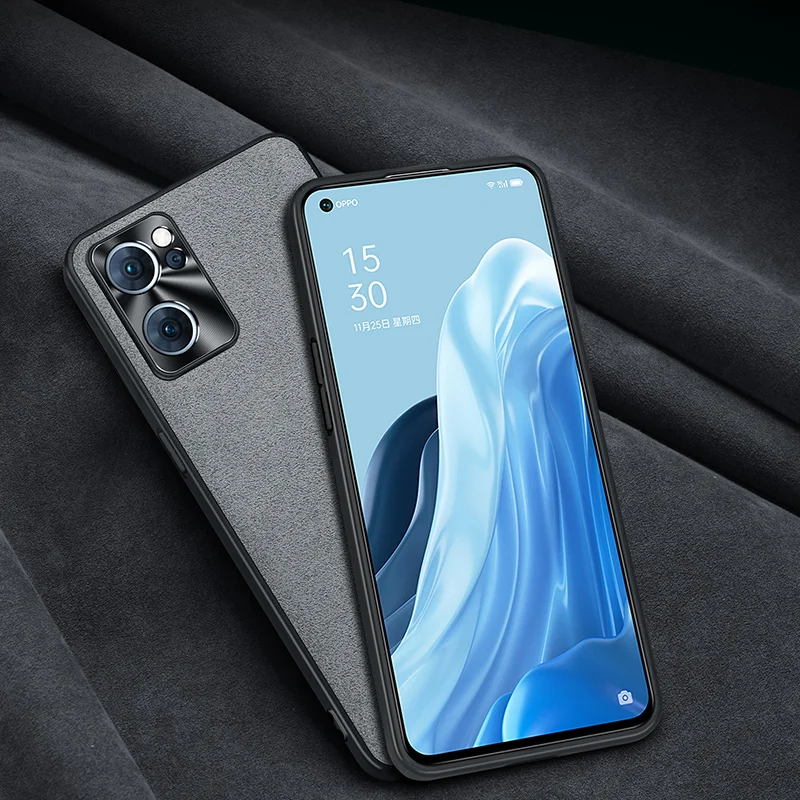 

Защитная задняя крышка для объектива камеры из алькантары для OPPO Reno 7 Pro & Reno7 SE