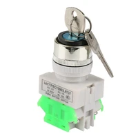 lay37 ac 380v 10a dpst 2 position 3 position rotary selector key lock switch 2no lay7