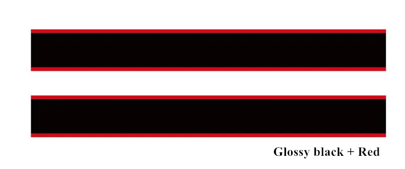 Glossy Black-Red Гоночный стикер в полоску, автомобильный Стайлинг, капот, украшение для тела, наклейка для MINI Cooper S Countryman Clubman Paceman R56 R60 R61 F54 F55 F56 - Название цвета: Glossy Black-Red
