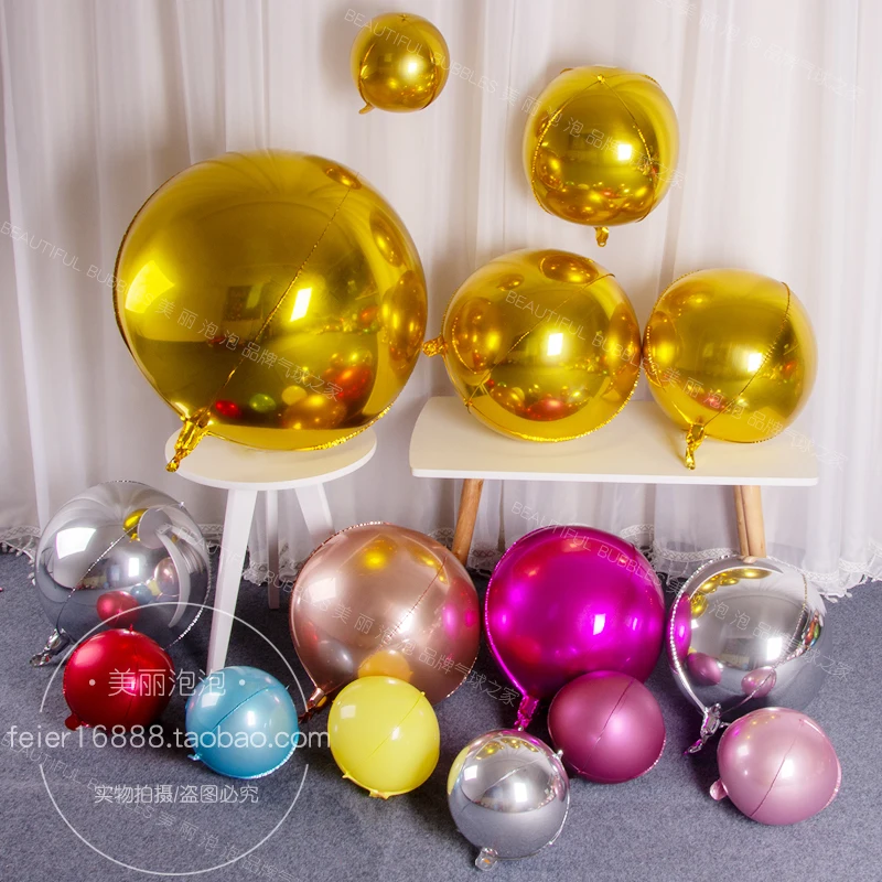 

Праздничные праздничные баллоны для дня рождения, свадьбы, вечерние, украшения из алюминиевой фольги, одноцветные круглые шары, 20 шт./лот